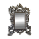 Antique/Rocaille/Louis XV Style Table Mirror. In silver-plated bronze