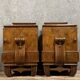 Pair of Art Deco period mahogany bedside tables circa 1930
