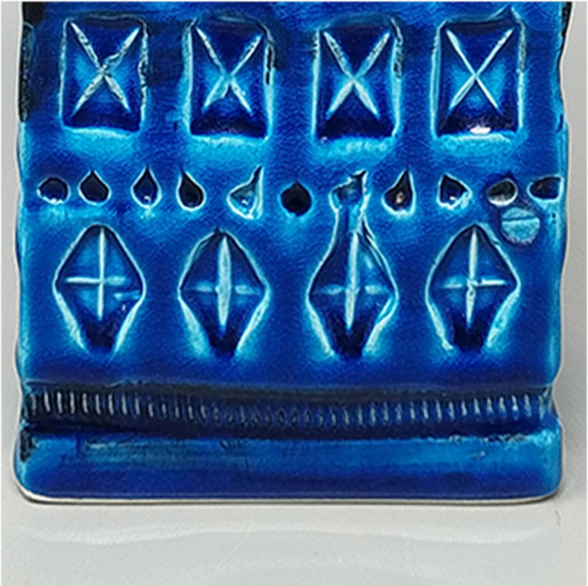 1960s Stunning Vase by Aldo Londi for Bitossi "Blue Rimini Collection