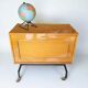 1960s low bar cabinet on wheels