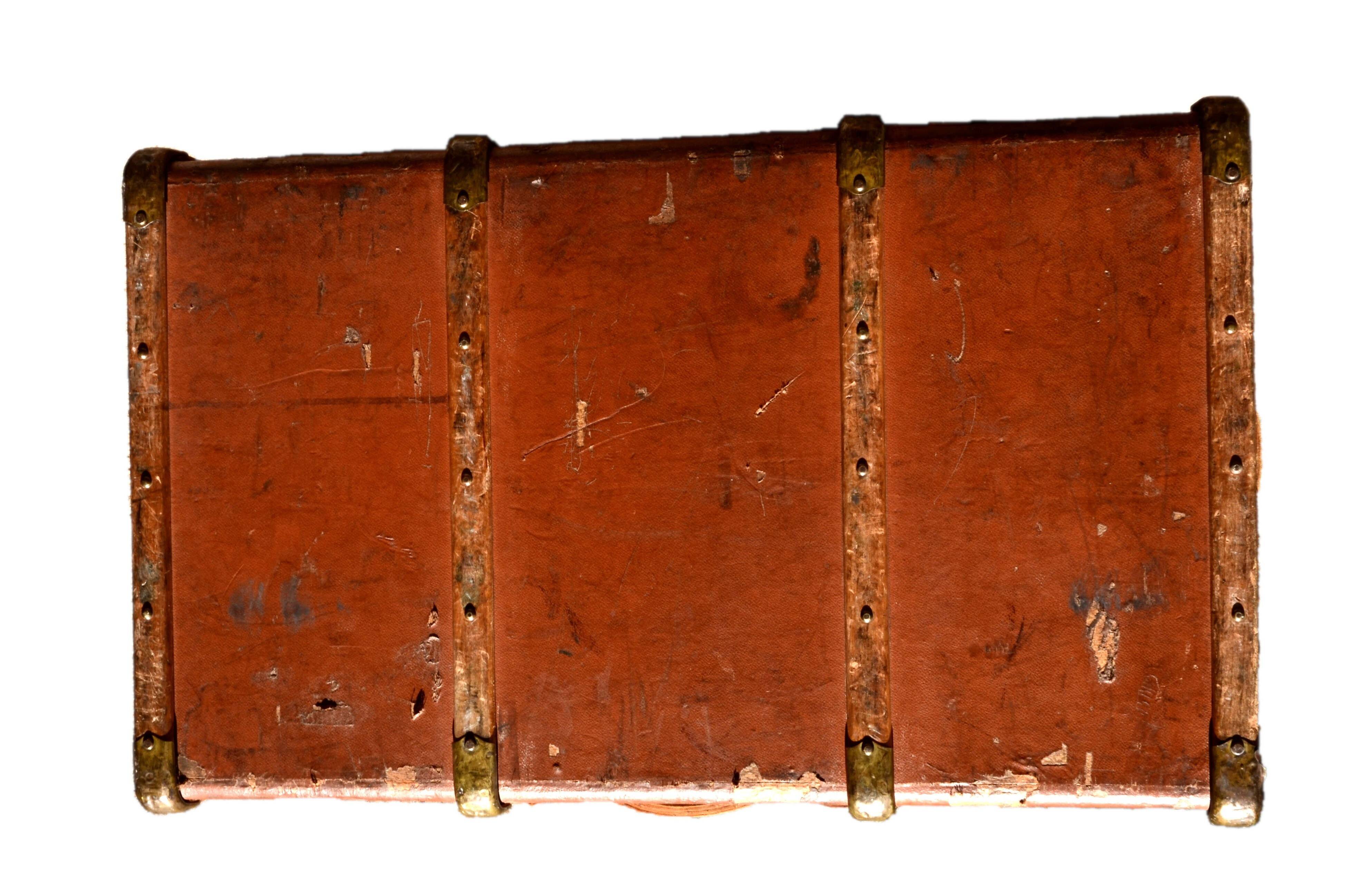 Vintage travel trunk 85x33x51cm