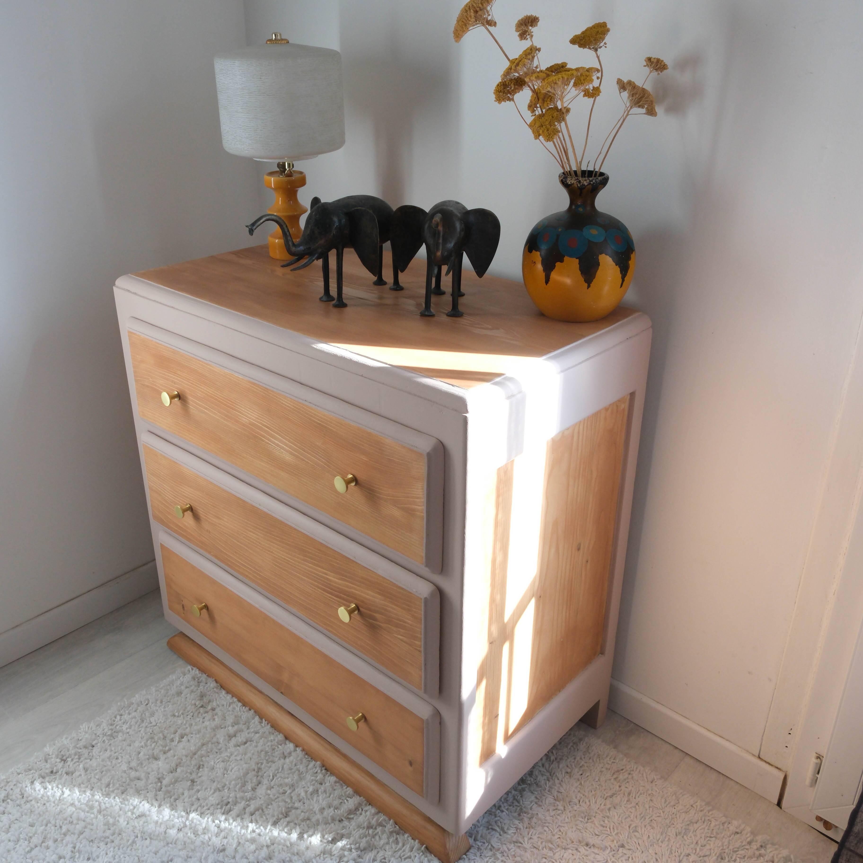 Vintage 50s pine chest of drawers