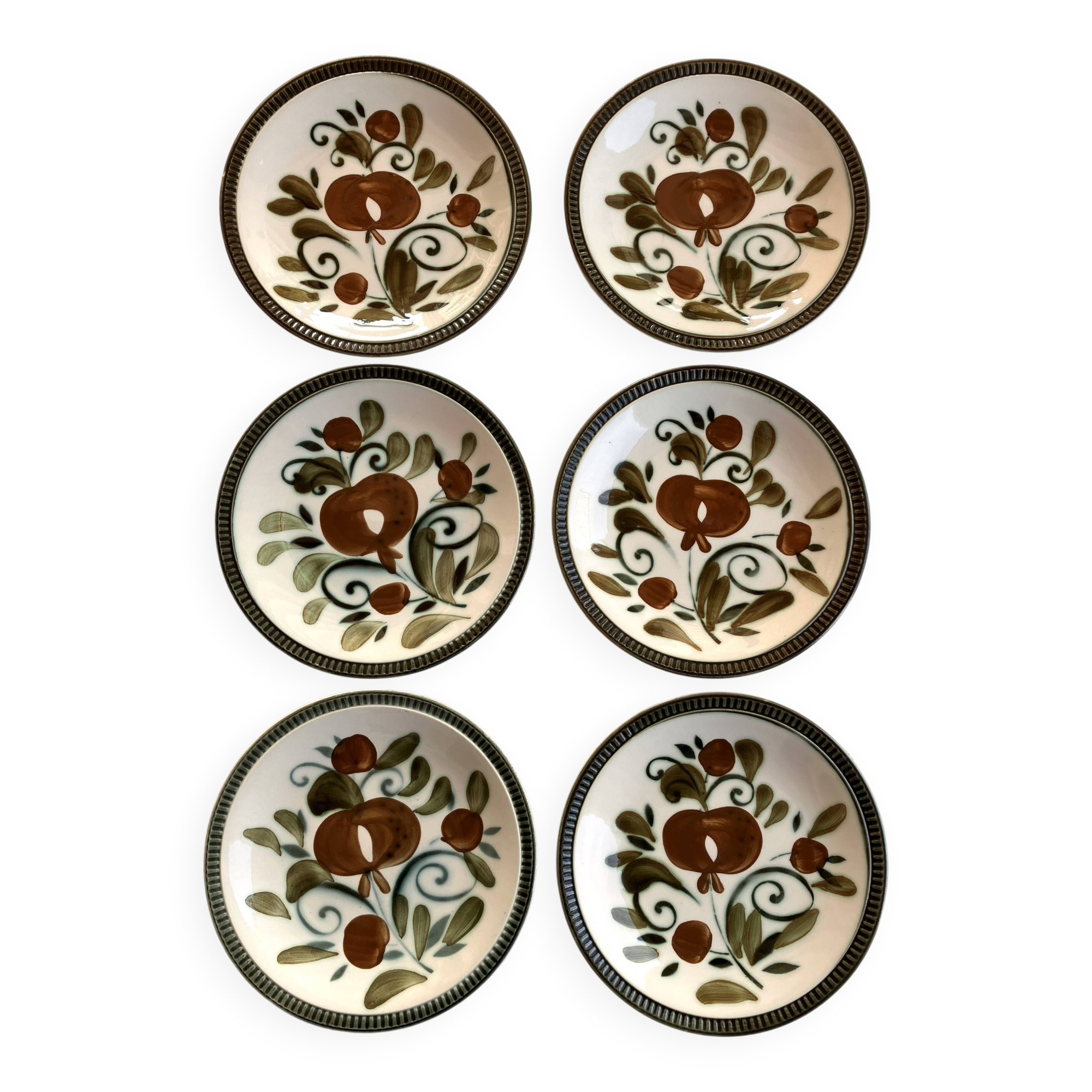 6 flat plates Argenteuil Boch Belgium