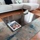 Table basse acier brossé space age