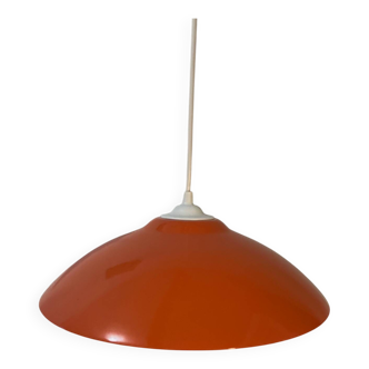 80s orange metal pendant light