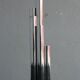 Mud tubes design nickel-plated metal 1980