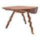 Tripod wood table, root table, natural wood table, vintage coffee table, brutalist