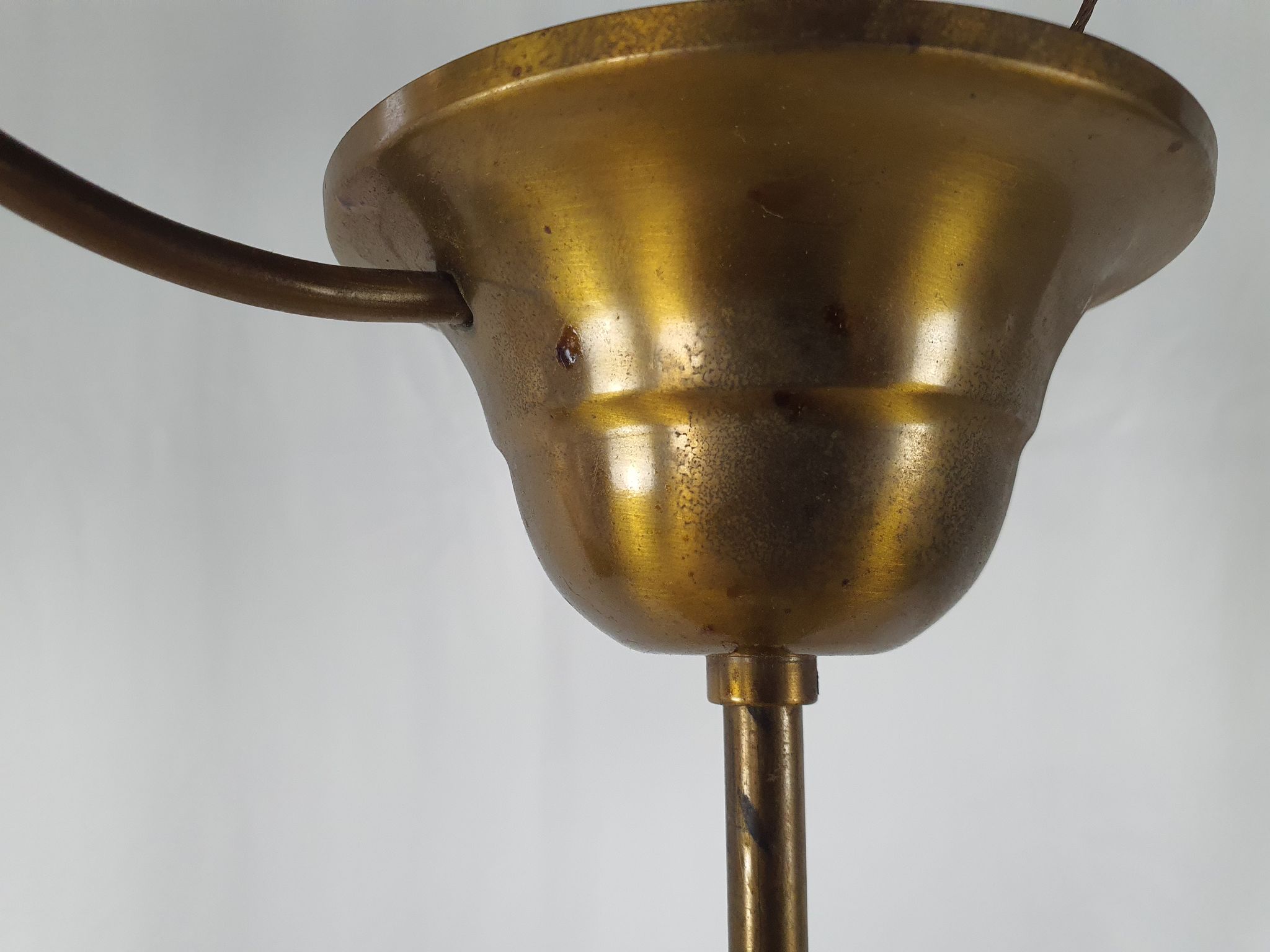 Lustre en verre de Murano et laiton avec double support