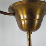 Lustre en verre de Murano et laiton avec double support