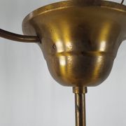 Lustre en verre de Murano et laiton avec double support