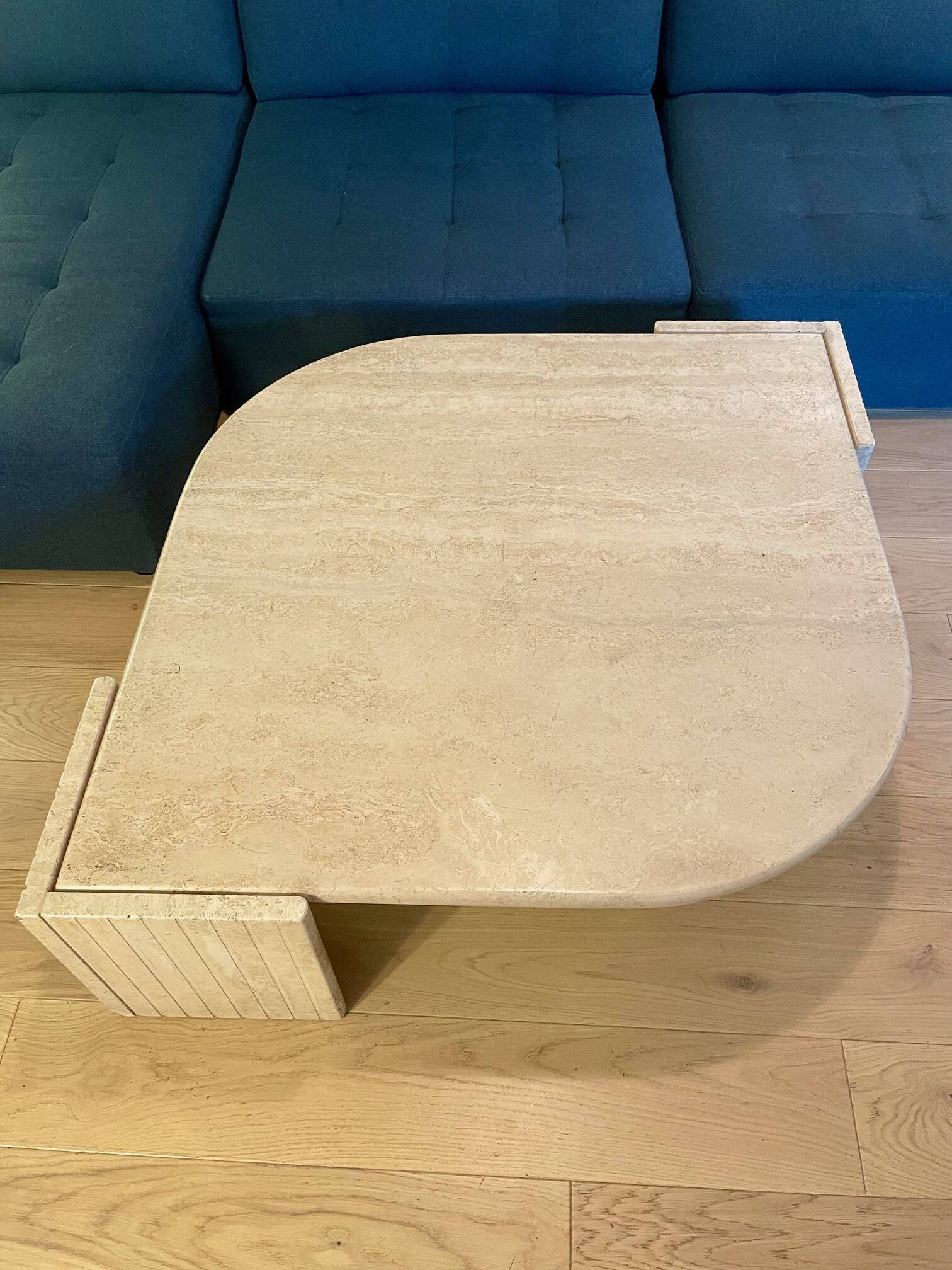 Roche Bobois “eye” travertine table