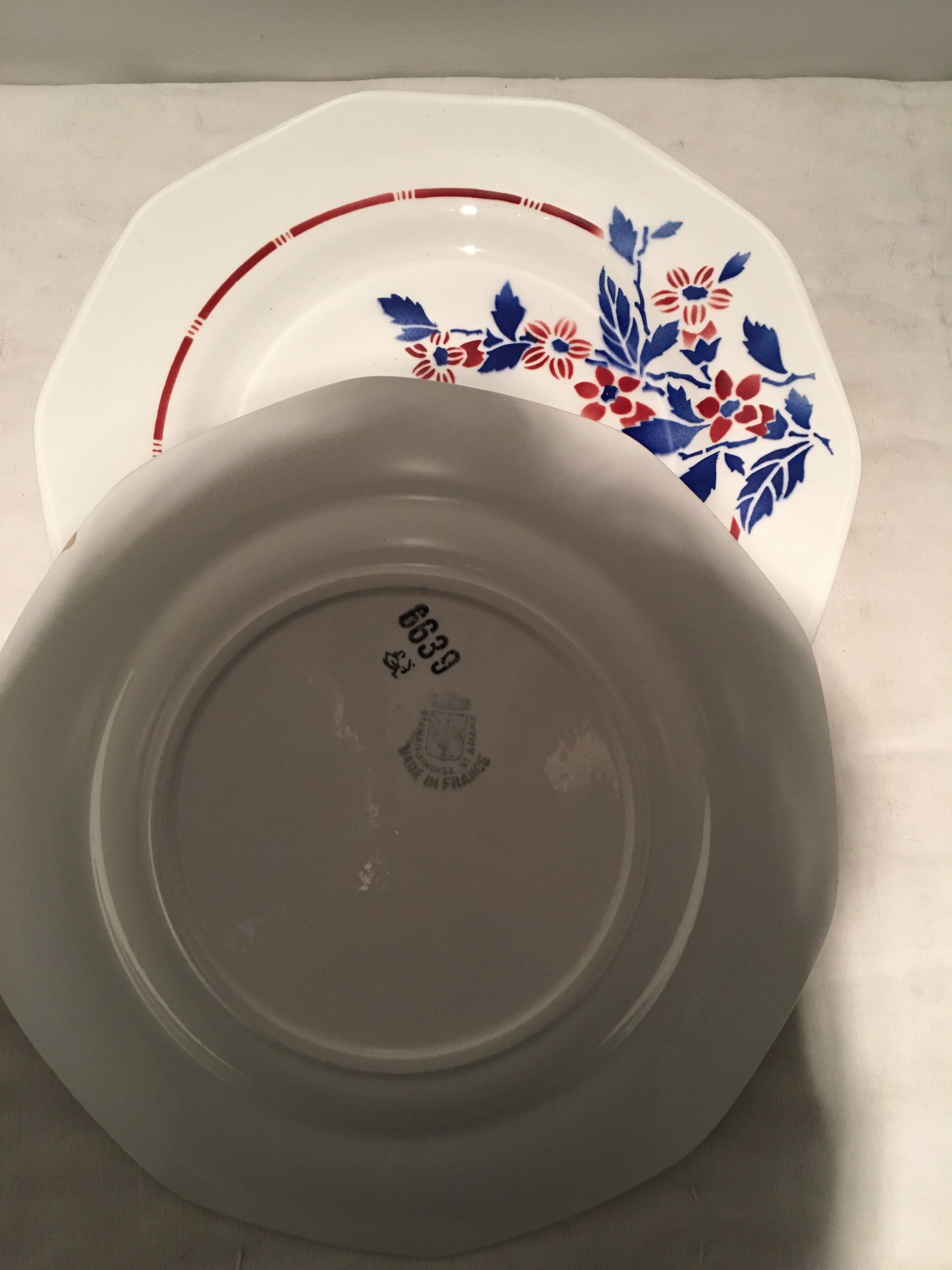 Set of 5 plates the amandinoise