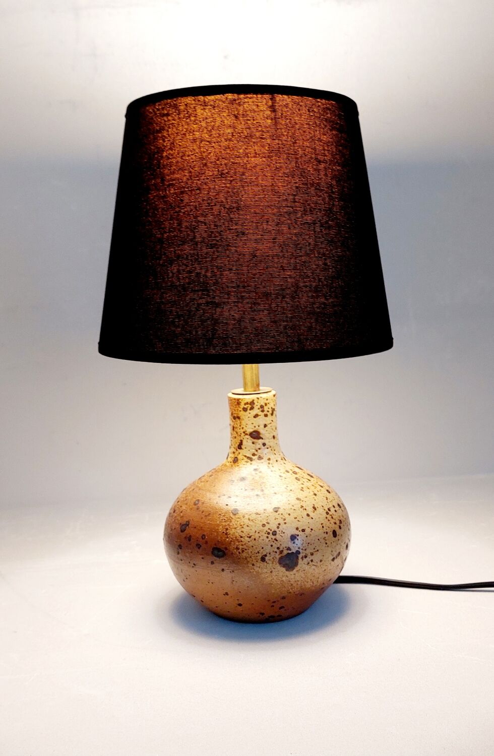 Small vintage pyrite sandstone lamp