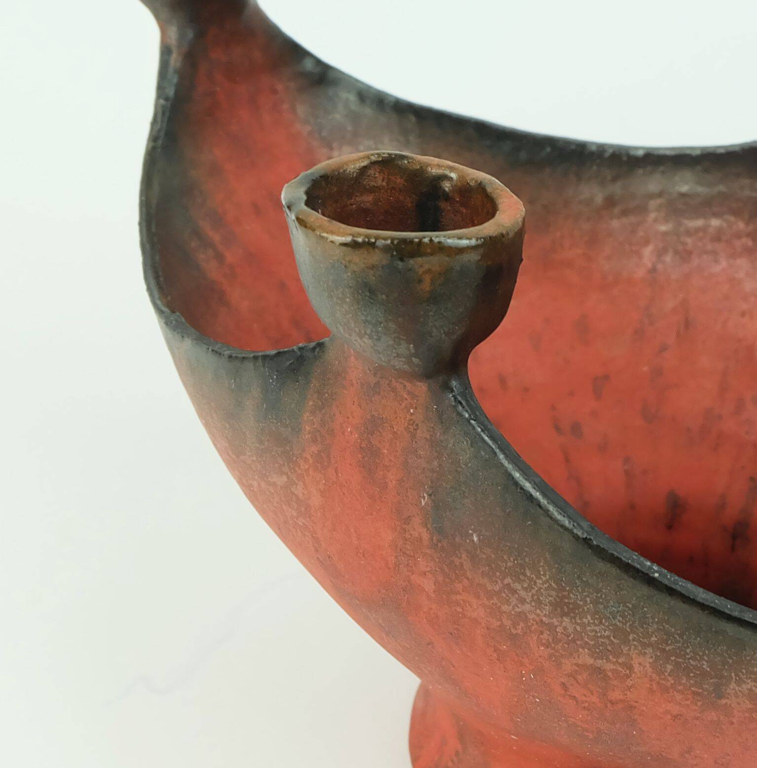 Keramik schale mit kerzenhaltern kunstkeramik conny walther denmark 60s