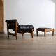Sheriff Lounge Chair with ottoman by Sergio Rodrigues for Isa Bergamo 1960s