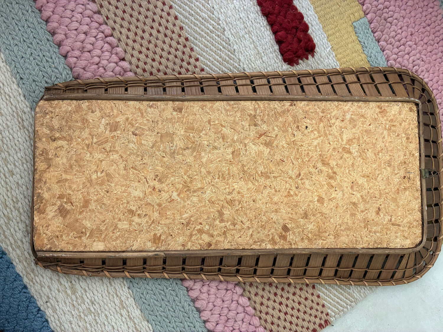 Vintage rattan mirror