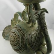 Monogrammed stoneware candlestick – Françoise Chedeville (1940)