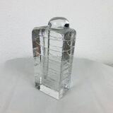 Glass block vase for Walther Glas 1960