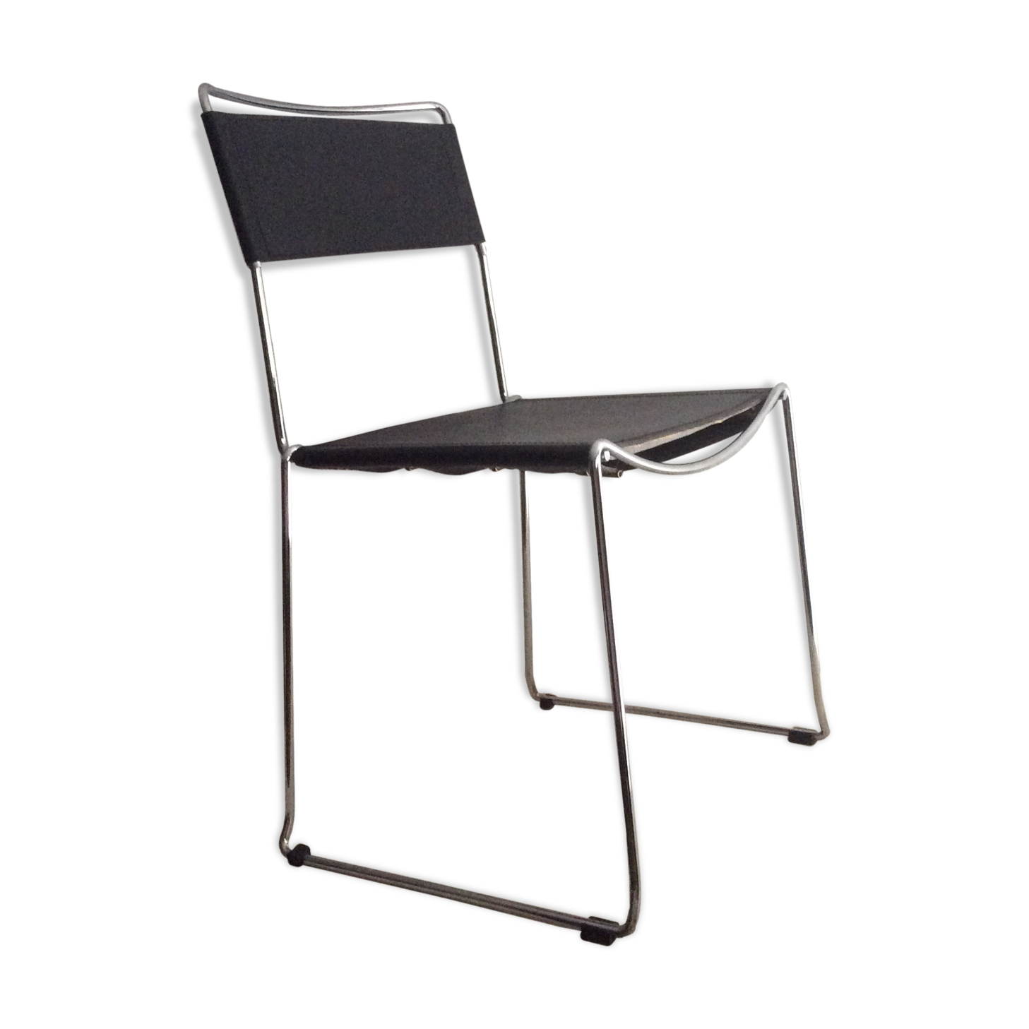 Leather and chrome chair