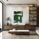 Peinture sur toile Organic vert