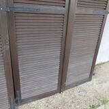 Suite of 4 wooden shutters L 69.5 x H 247 cm