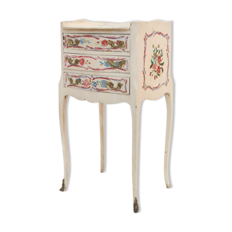 Painted wooden bedside table