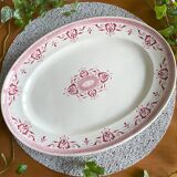 Plat de service ancien en faïence de Creil & Montereau