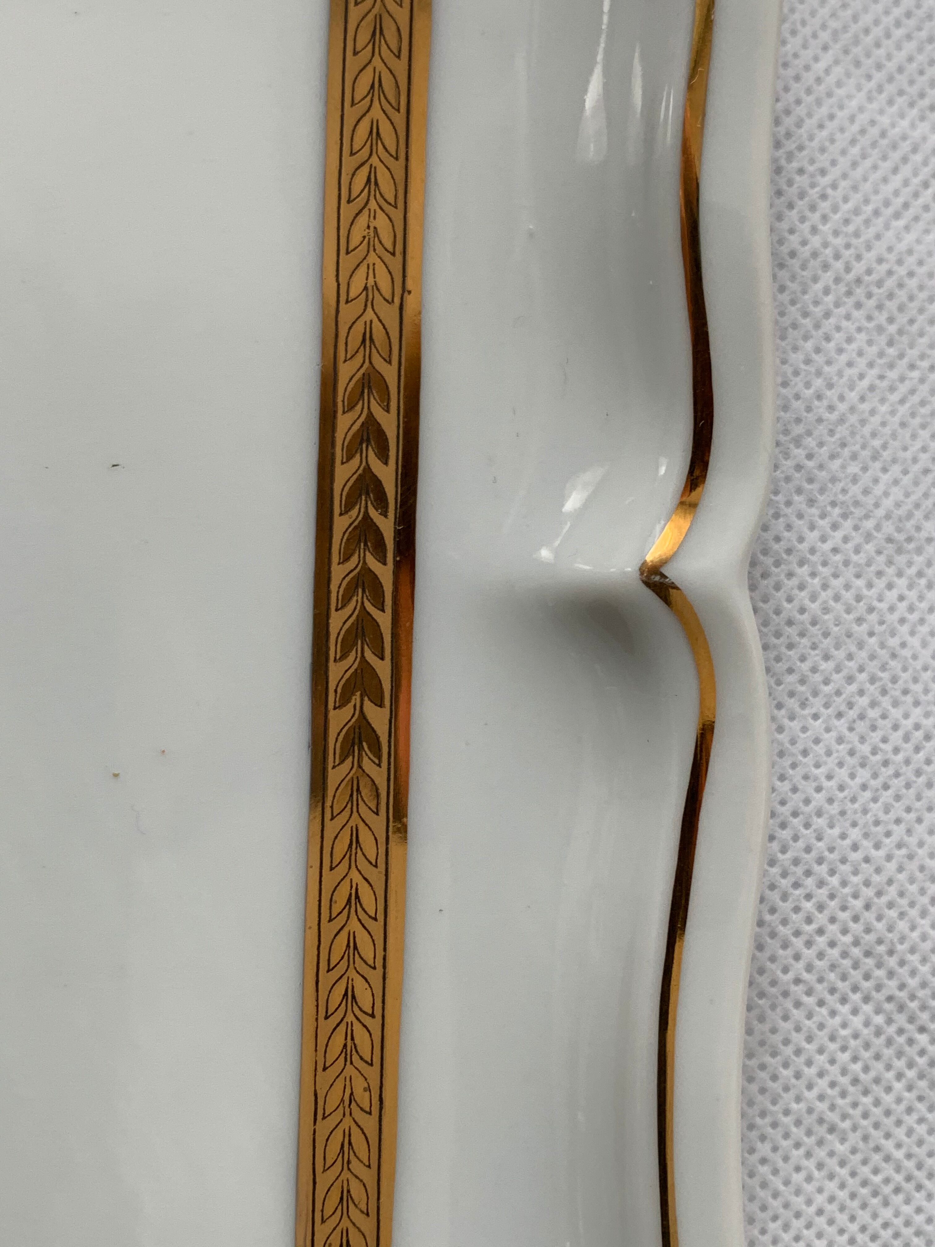 Ancient Royal Factory of Limoges Gold Porcelain Cake