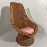Vintage wicker chair 1970's
