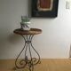 Black metal healing (wrought iron) vintage rattan tray