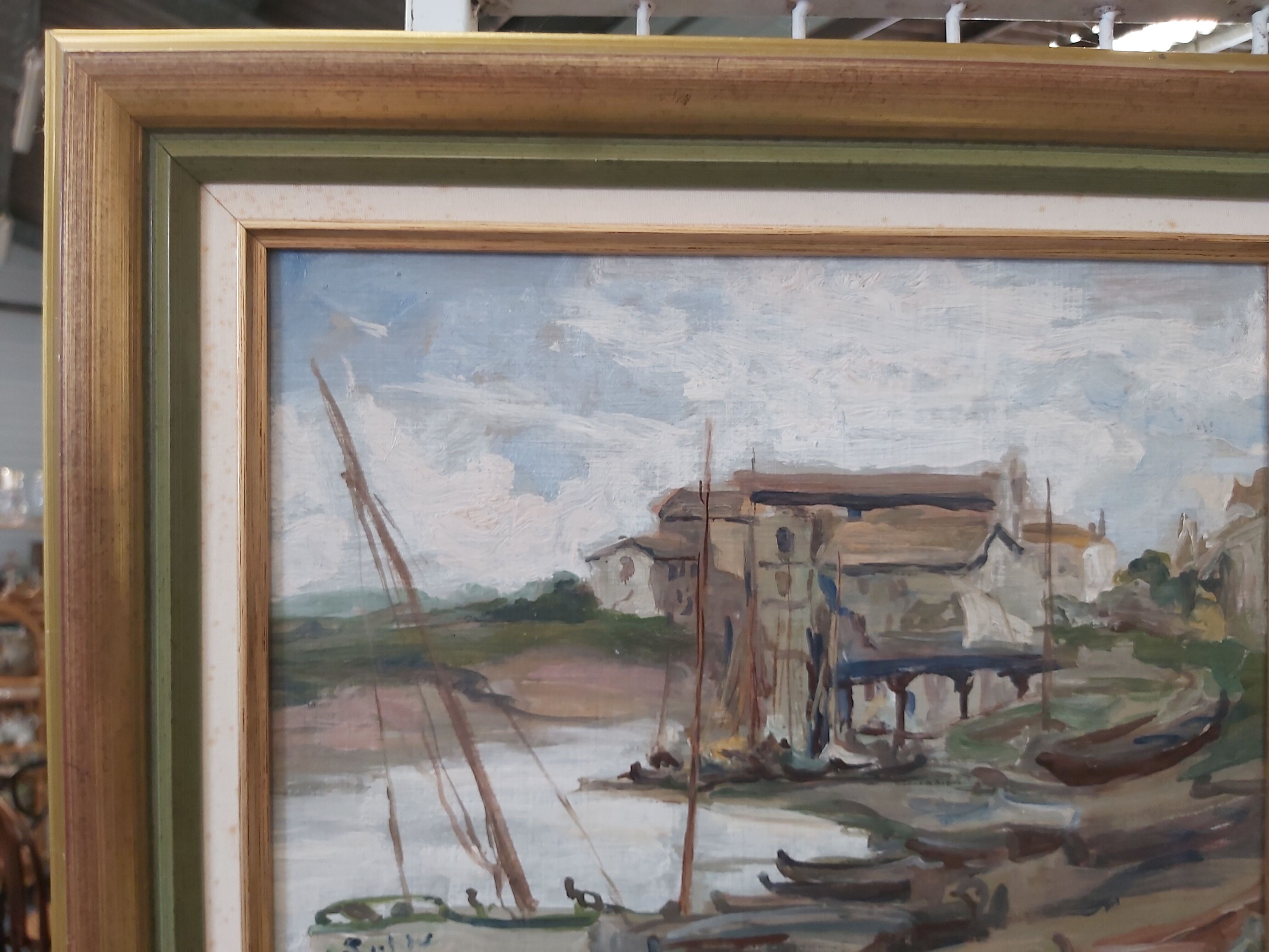 Marine oil on canvas signed