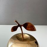 Vintage Brass Apple, Golden Bowl, Gift, Mid Century Home Decor