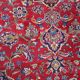 Antique Kashan wool rug, medallion & allover floral, crimson & navy, c. 1920s — 283 × 384 cm — 1C1279