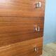 Brasilia-werk dresser white and teak 3 drawers years 60