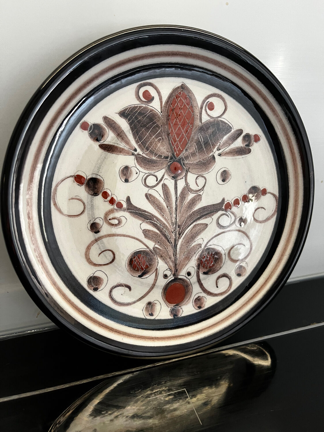 Burkart ceramic wall plate