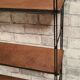 etagere 1960 vintage , string, bois et metal 60x58x17