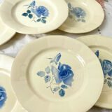 6 flat plates digoin sarreguemines model "cannes"