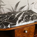 Bedside, art deco side table in precious wood