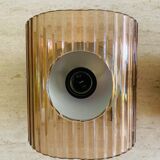 Set of 3 vintage wall lamps in smoked plexiglass, circa 1970's