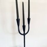 Wrought iron candlesticks