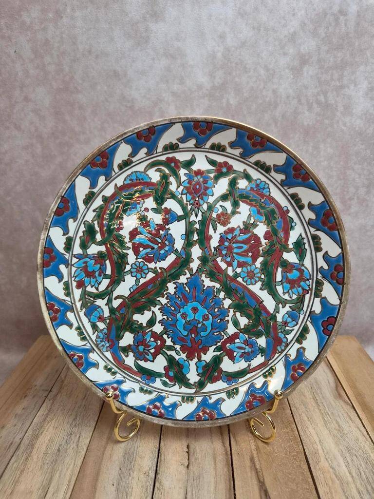 Vintage decorative plate Nassos Rodos-Hellas hand-painted
