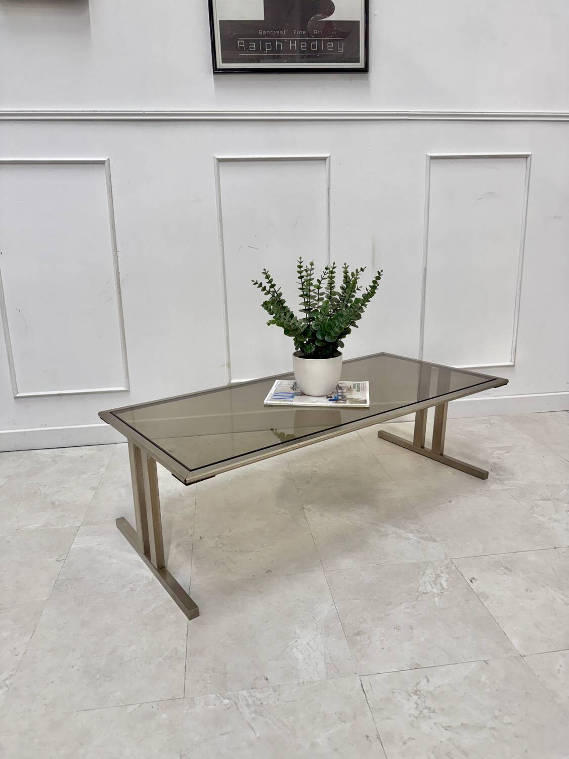 Smoked glass coffee table