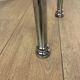 Half-moon side table double chrome tray and smoked glass 70's