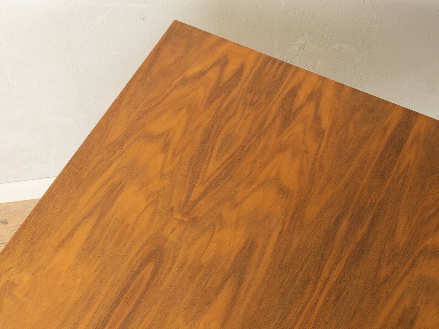 Unique dining/coffee table by Wilhelm Renz, 1950s, walnut, adjustable height