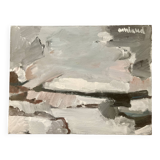 Painting - contemporary art - Brittany in winter