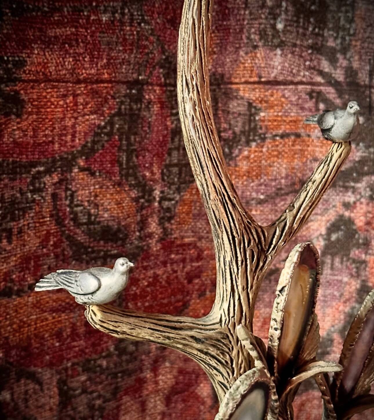 Bronze and agate sculpture