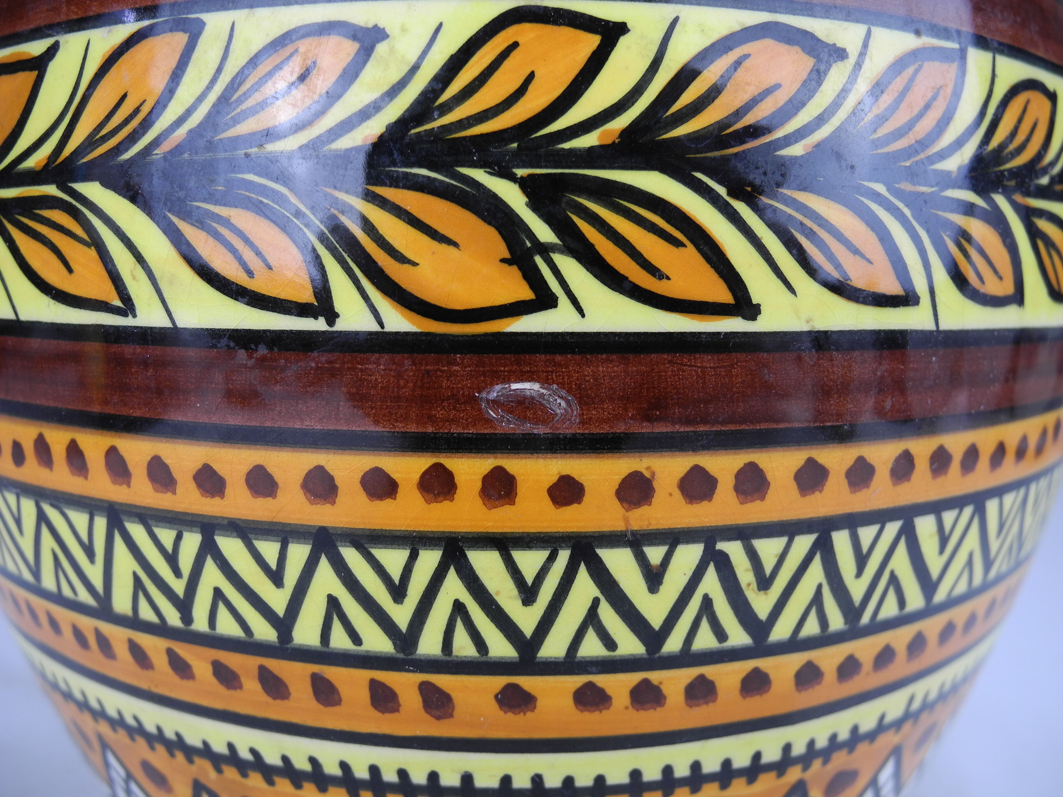 Old Henriot Quimper vase, vintage decor