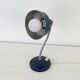 Lampe de chevet flexible en tôle laquée bleue et en inox,  édition des années 70.
