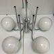Suspension chromée globe en verre vintage 70’S