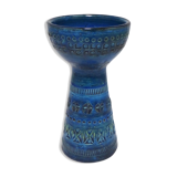 Bougeoir en céramique Rimini Blu Aldo Londi Bitossi 1950 1960